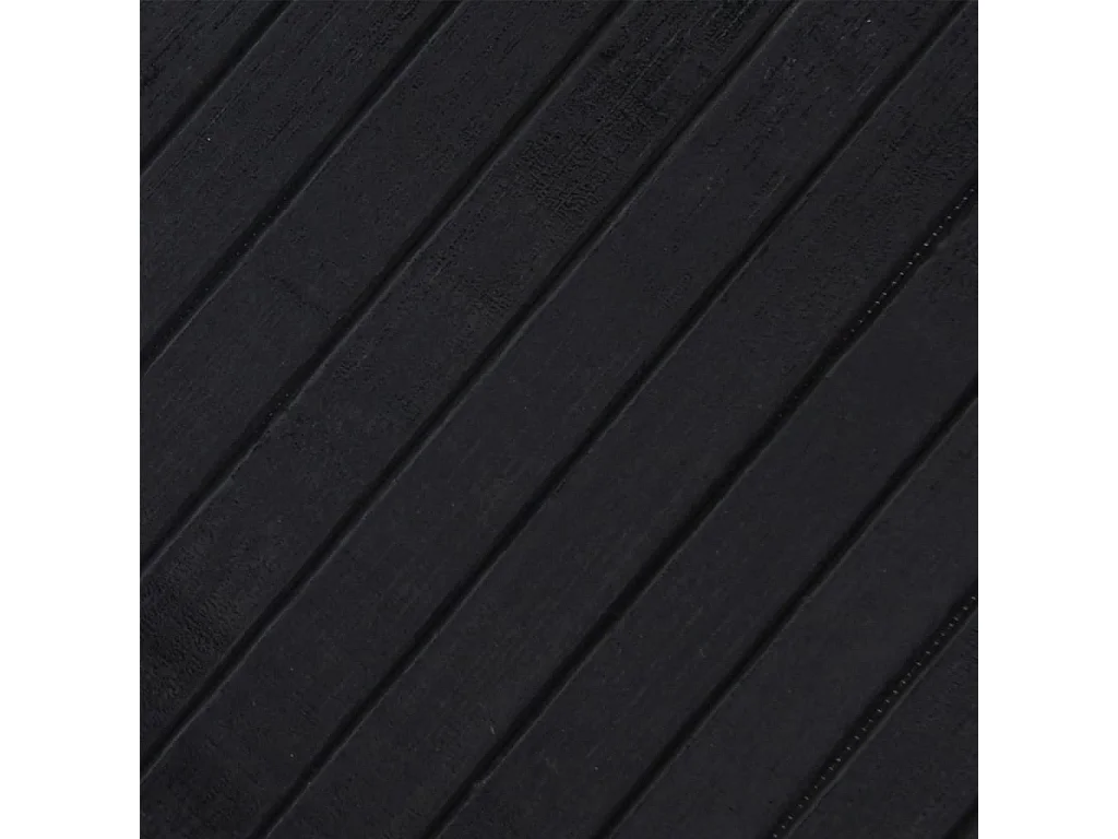 Tapis rectangulaire noir 70x100 cm bambou