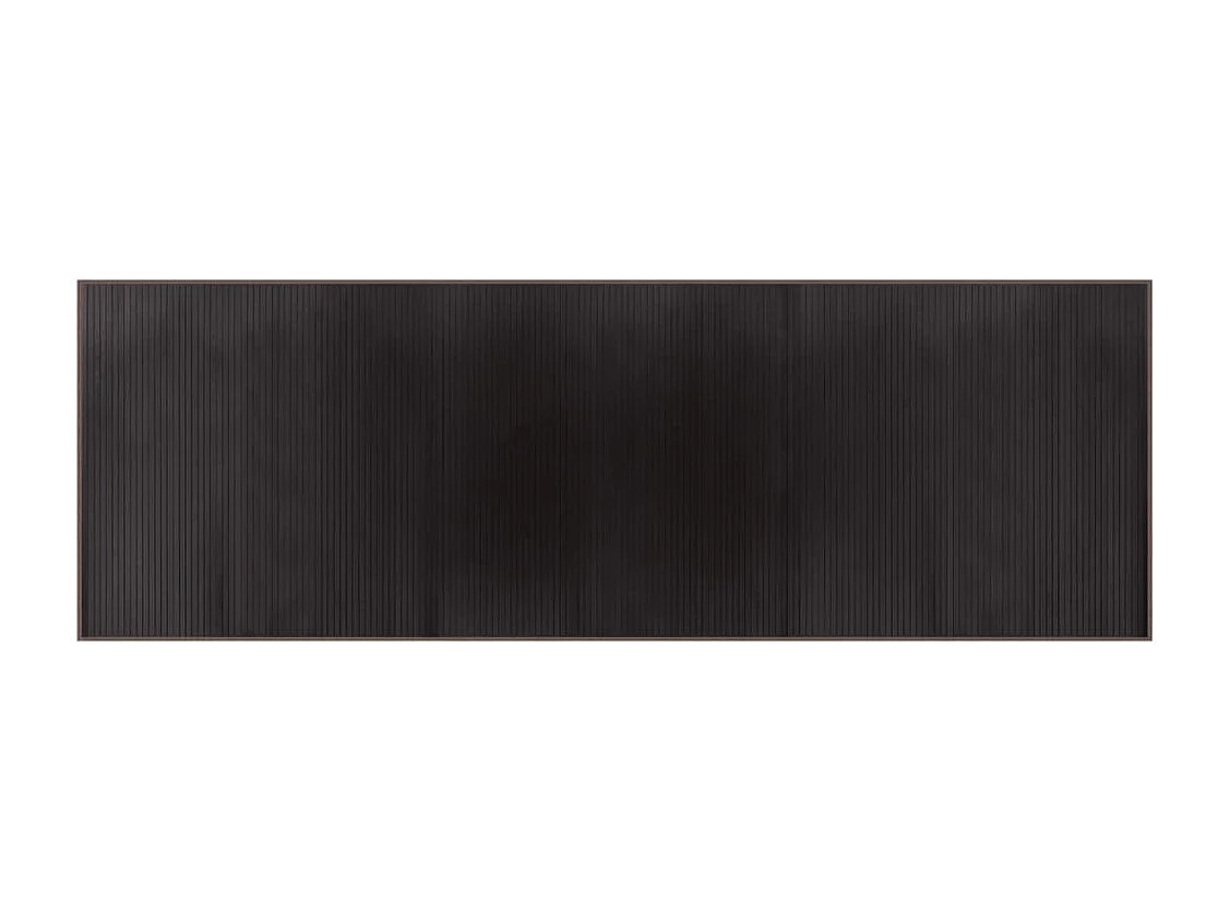 Tapis rectangulaire marron foncé 100x300 cm bambou