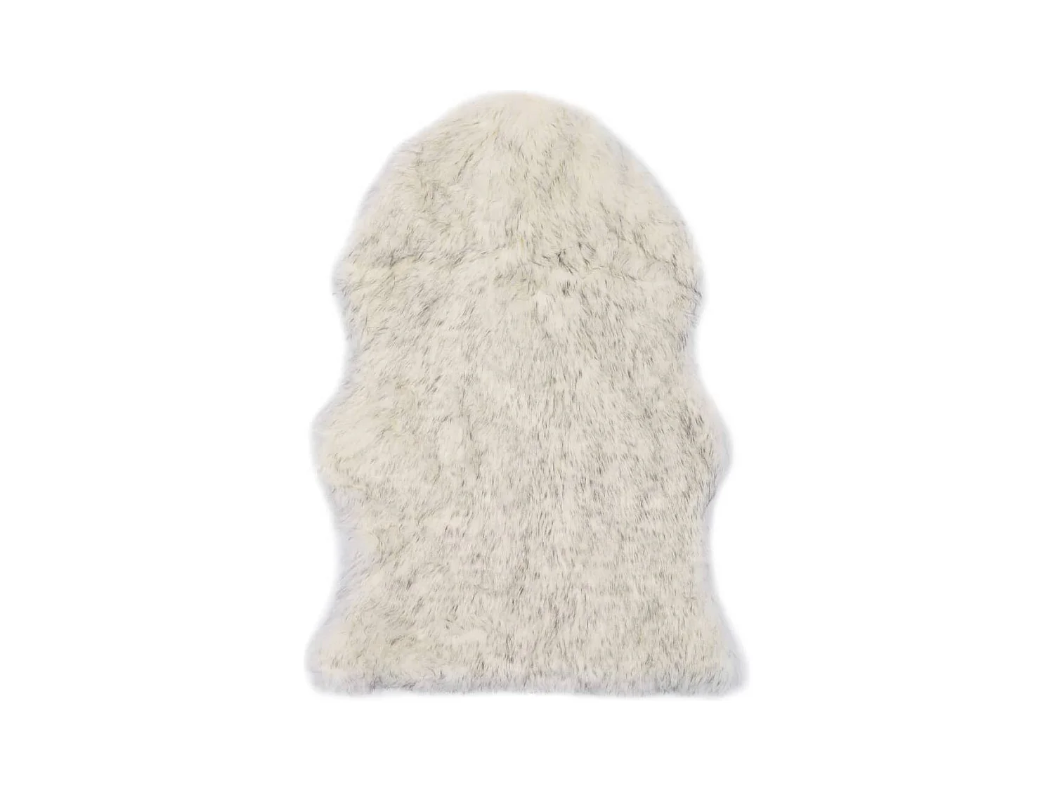 Tapis 60 x 90 cm peau de mouton synthétique mélange de gris