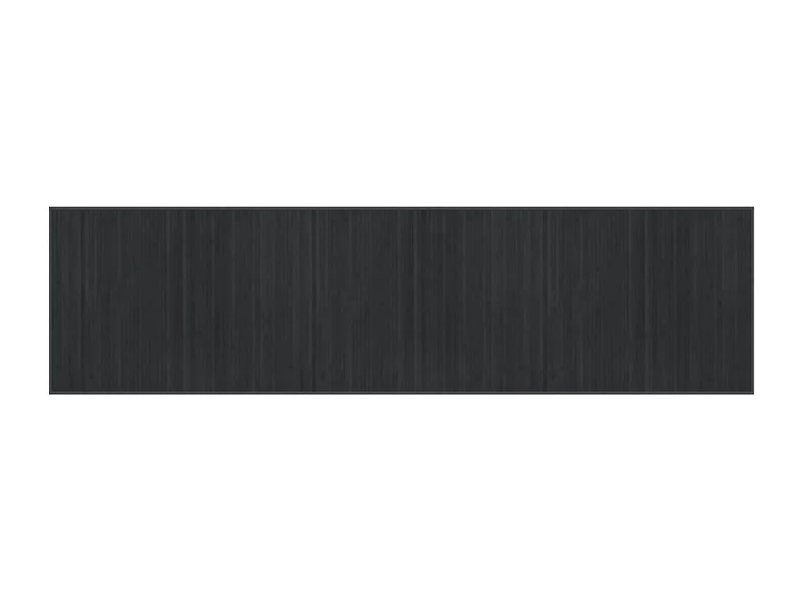 Tapis rectangulaire gris 80x300 cm bambou