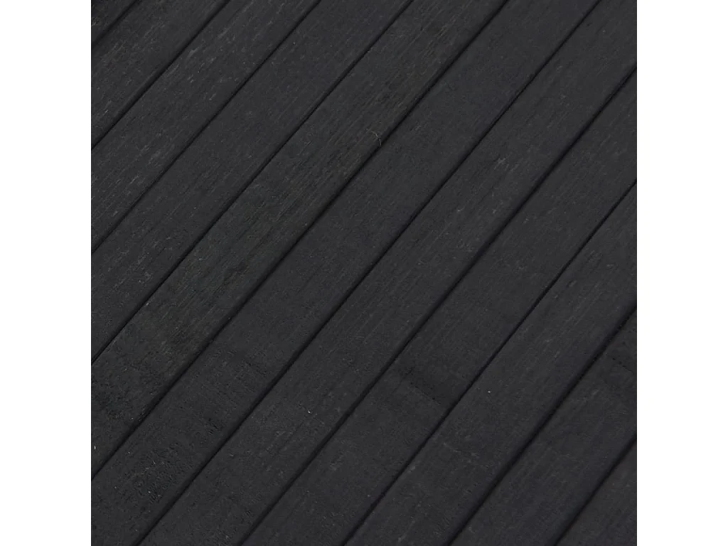 Alfombra rectangular bambú gris 80x300 cm