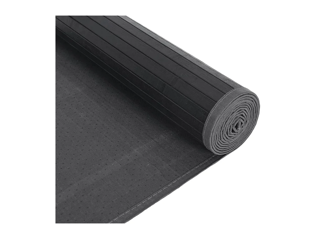 Tapete retangular 80x1000 cm bambu cinzento