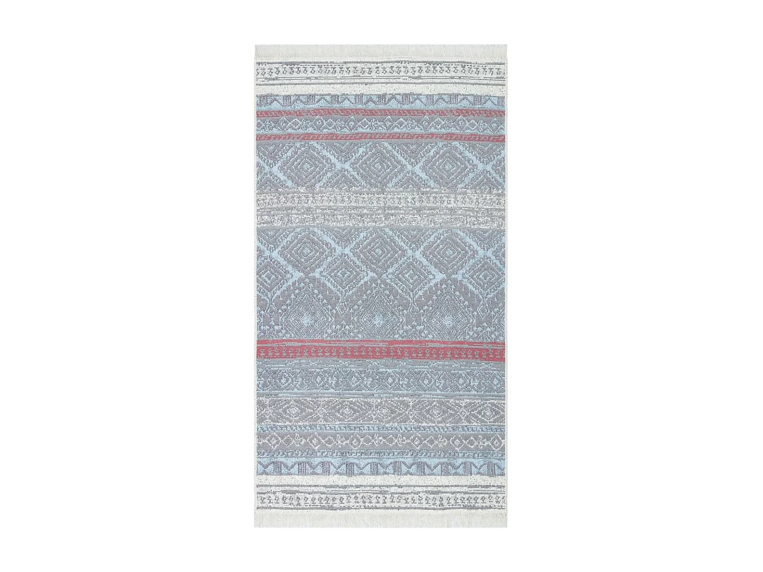 Alfombra de algodón rosa y aguamarina 120x180 cm