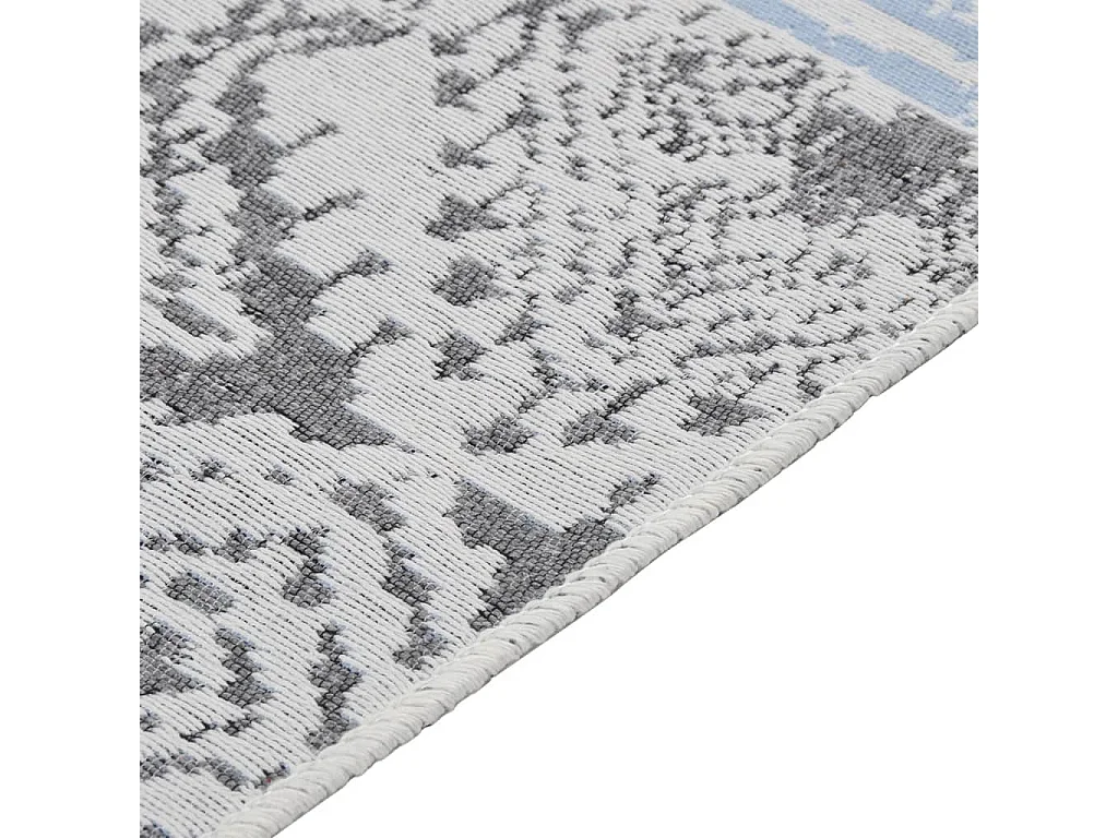 Alfombra de algodón rosa y aguamarina 120x180 cm