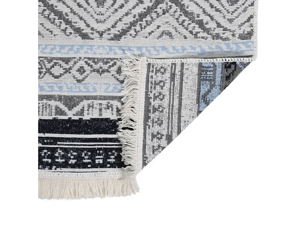 Alfombra de algodón rosa y aguamarina 120x180 cm