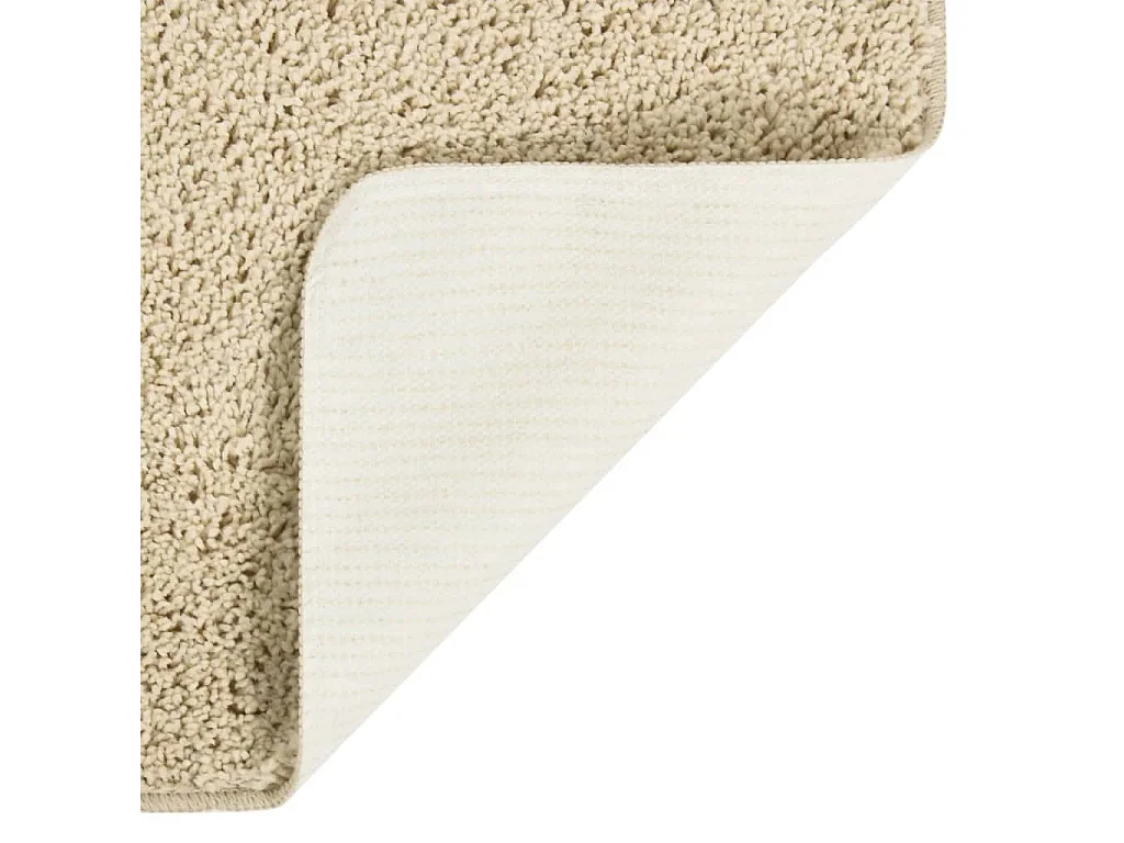 Tapis shaggy antidérapant crème 200x290 cm