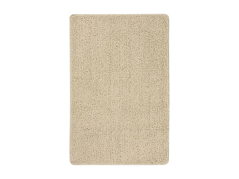 Tapis shaggy antidérapant crème 200x290 cm