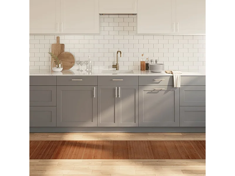 Alfombra rectangular bambú marrón 60x300 cm