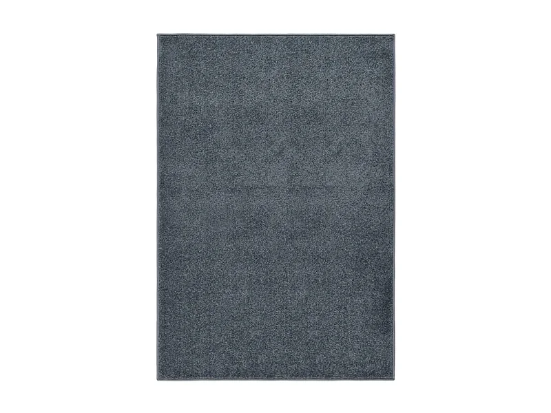 Alfombra de pelo corto gris antracita 160x230 cm