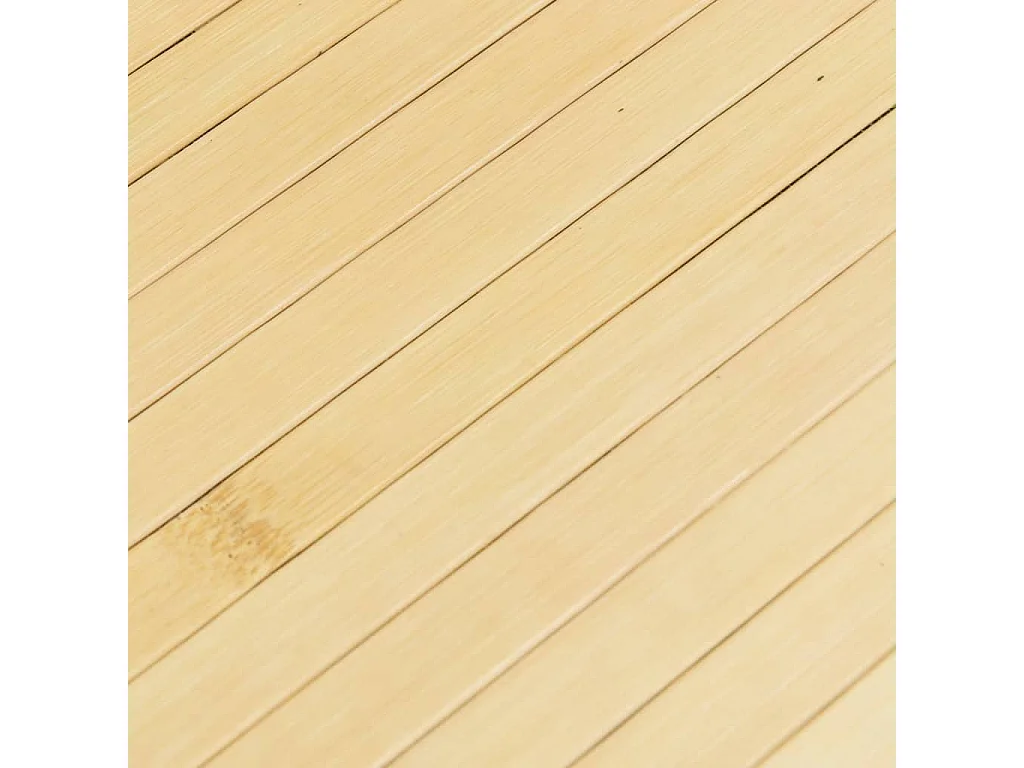 Alfombra redonda bambú color natural claro 80 cm