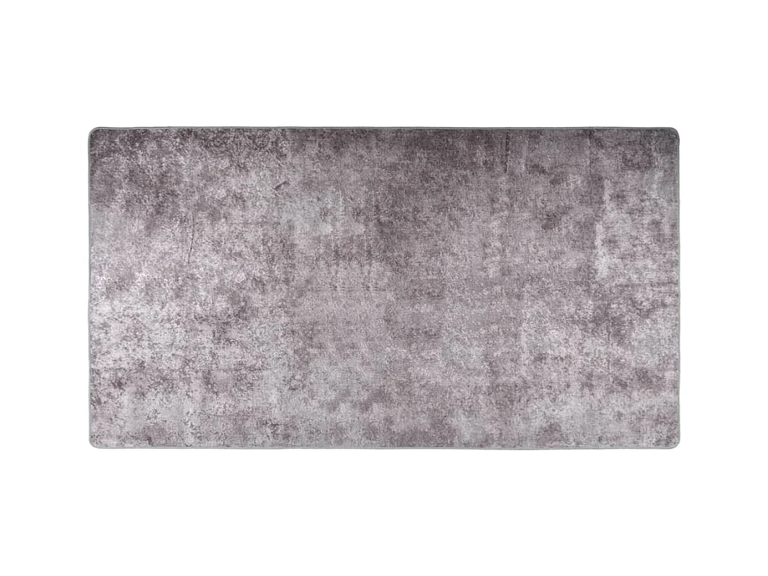 Tapis lavable antidérapant 190x300 cm gris