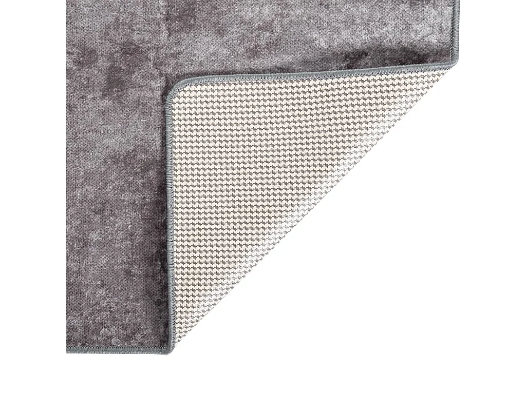 Tapis lavable antidérapant 190x300 cm gris