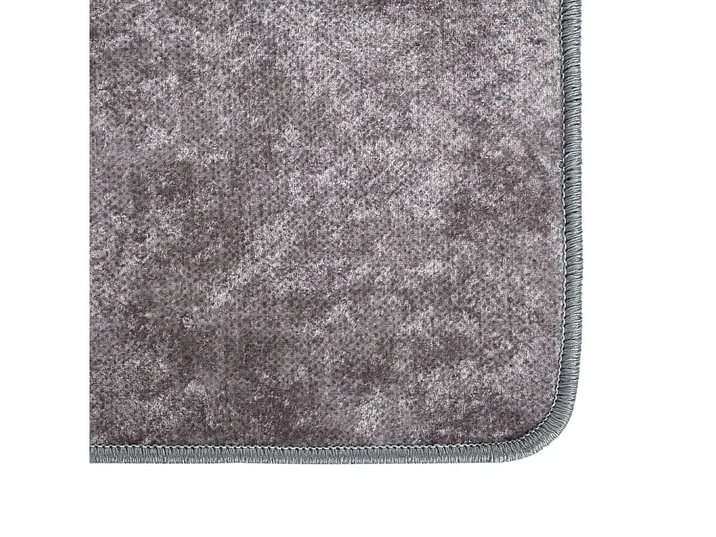 Tapis lavable antidérapant 190x300 cm gris