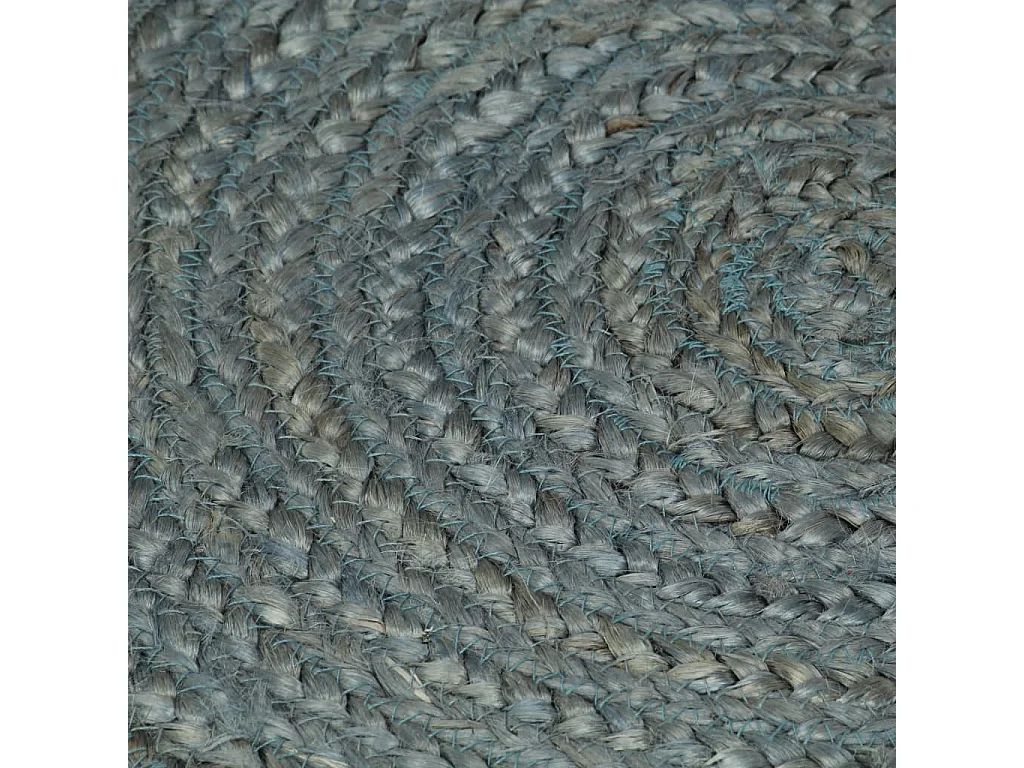 Tapete artesanal em juta redondo 120 cm verde azeitona