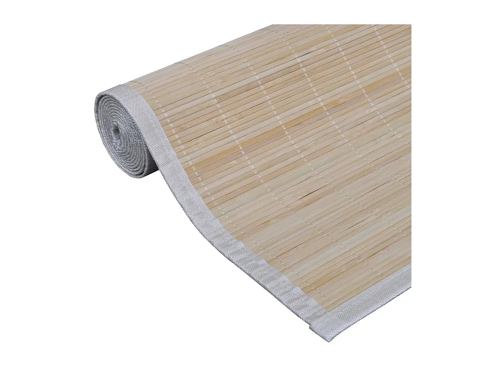 Tapis rectangulaires bambou naturel 4 pièces 120x180 cm