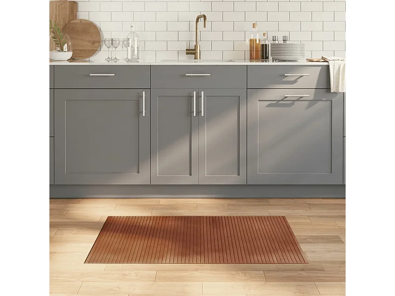 Tapete retangular 60x100 cm bambu castanho