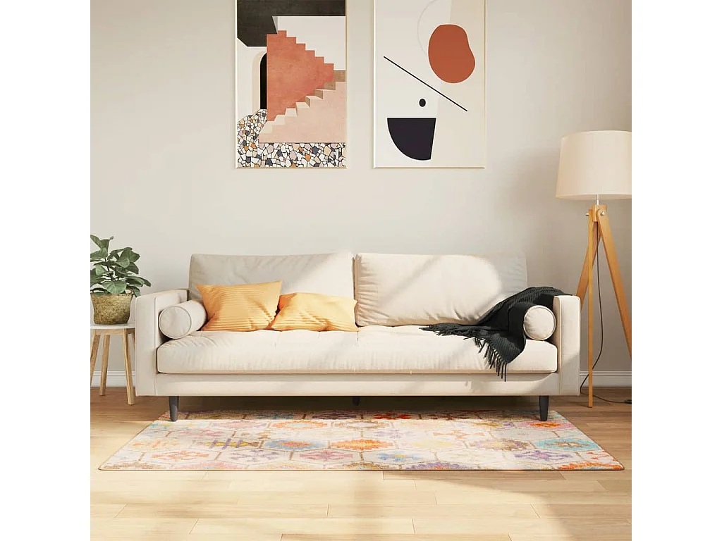 Tapete lavável antiderrapante 80x150 cm multicor