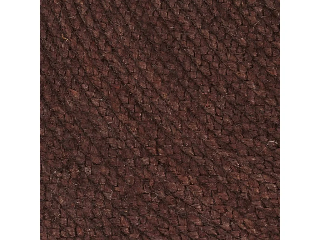 Tapis fait à la main jute rond 120 cm marron