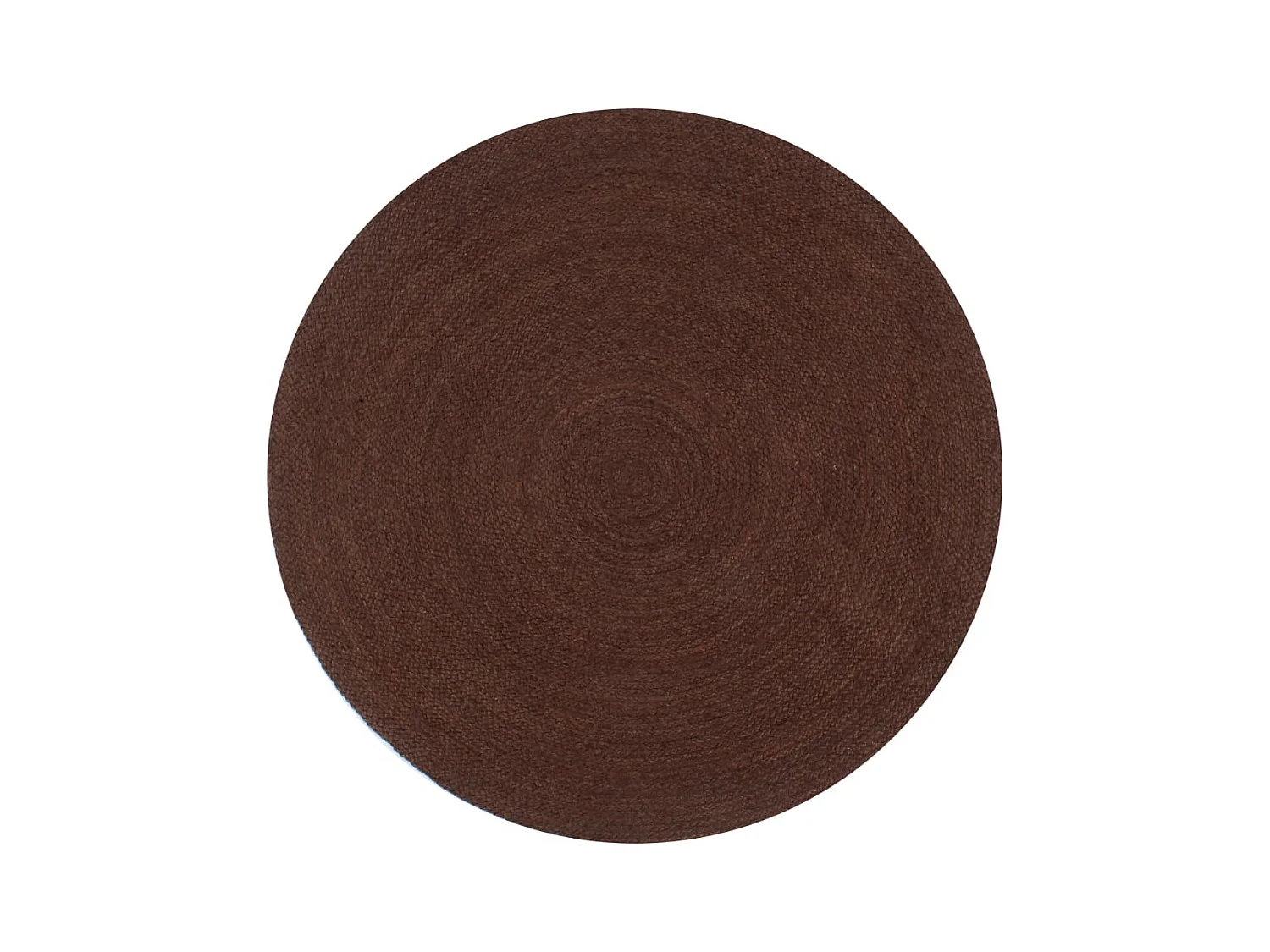 Tapis fait à la main jute rond 120 cm marron