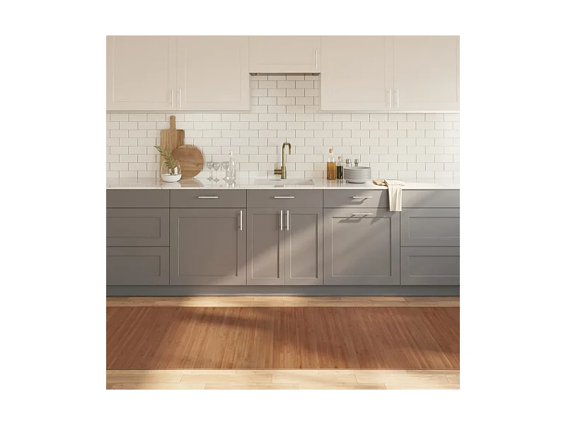 Tapete retangular 100x1000 cm bambu castanho