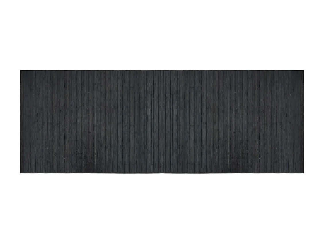 Alfombra rectangular bambú gris 70x200 cm