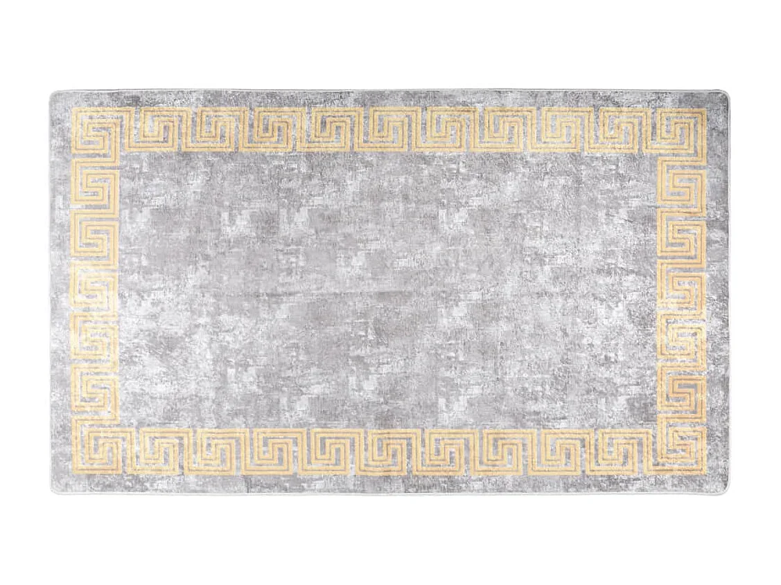 Tapis lavable antidérapant 120x180 cm gris