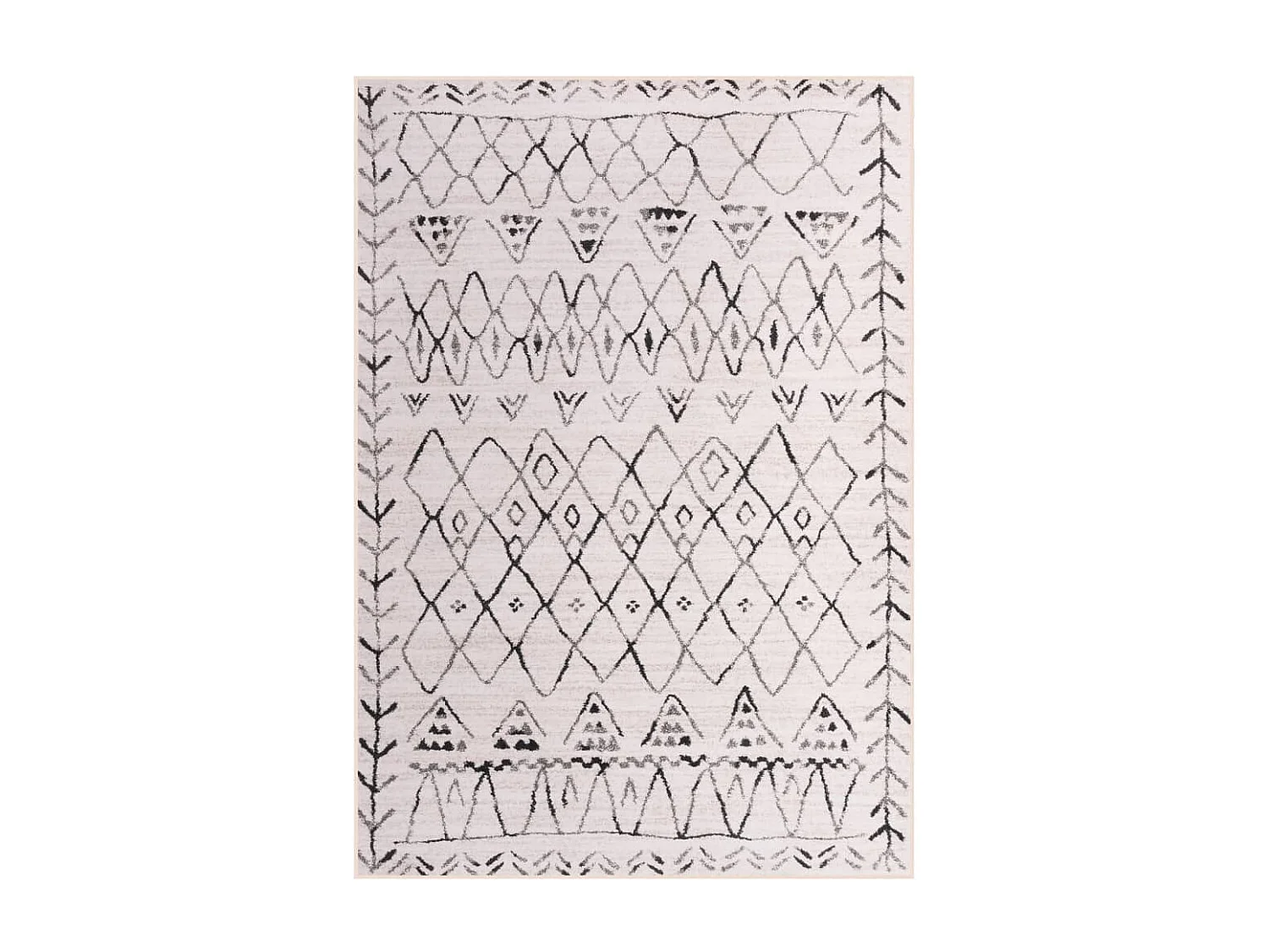 Tapis imprimé multicolore 160x230 cm tissu