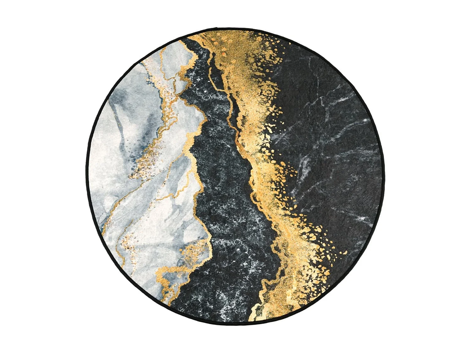 Alfombra lavable antideslizante multicolor Ø 120 cm