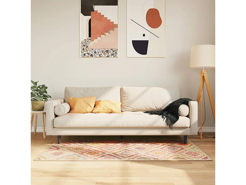 Tapete lavável antiderrapante 80x150 cm multicor