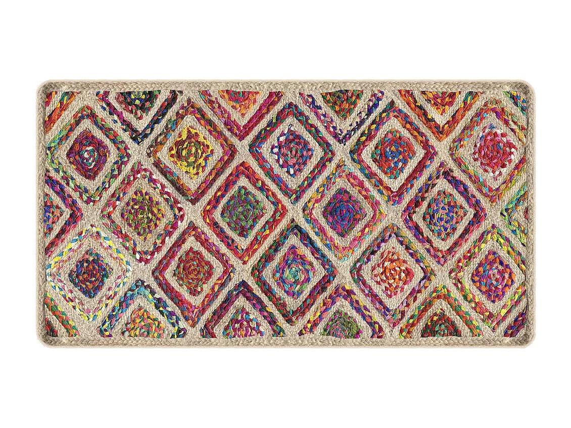 Tapete lavável antiderrapante 80x150 cm multicor