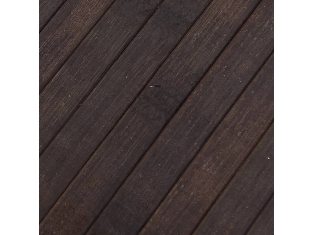 Tapis rectangulaire marron foncé 60x100 cm bambou