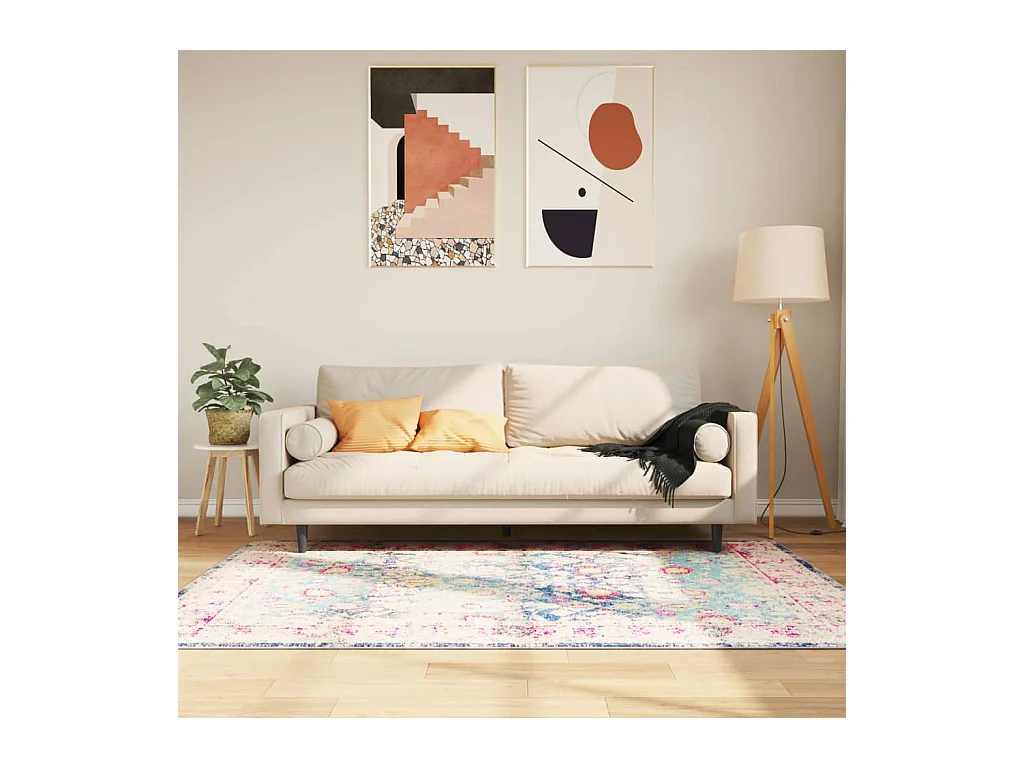 Tapete lavável antiderrapante 120x180 cm multicor