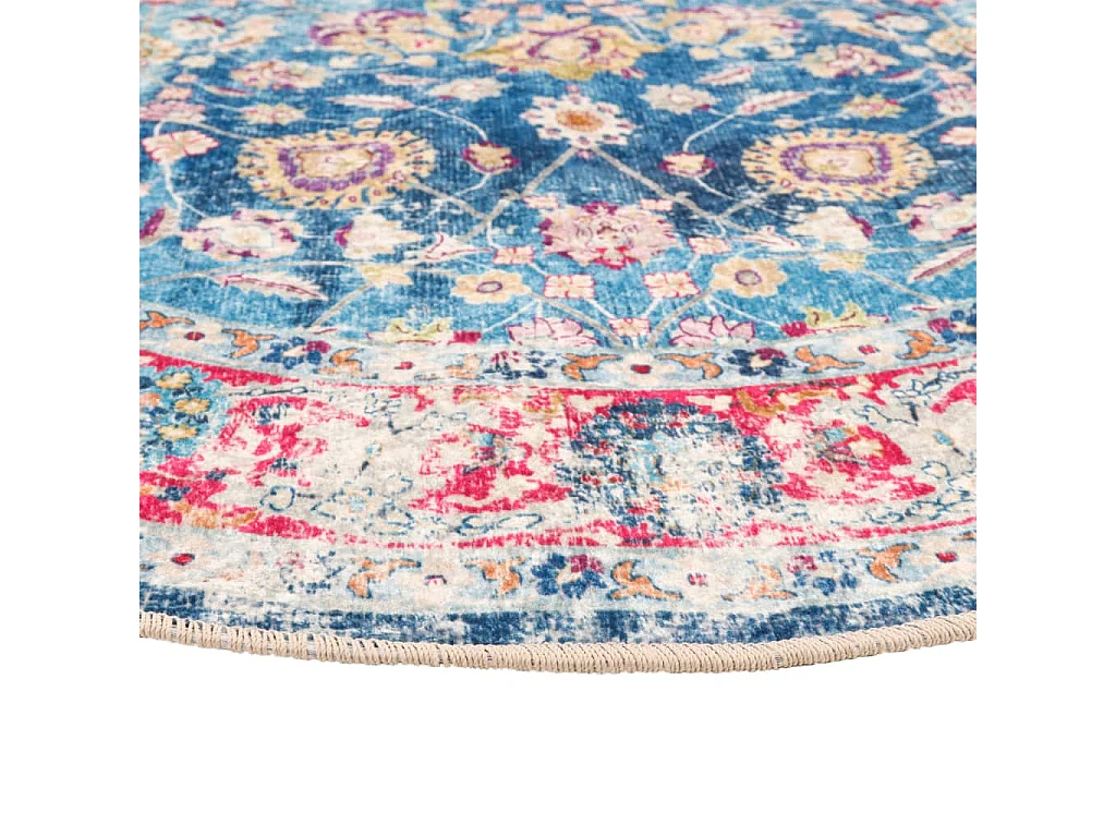 Tapete lavável antiderrapante Ø 120 cm multicor