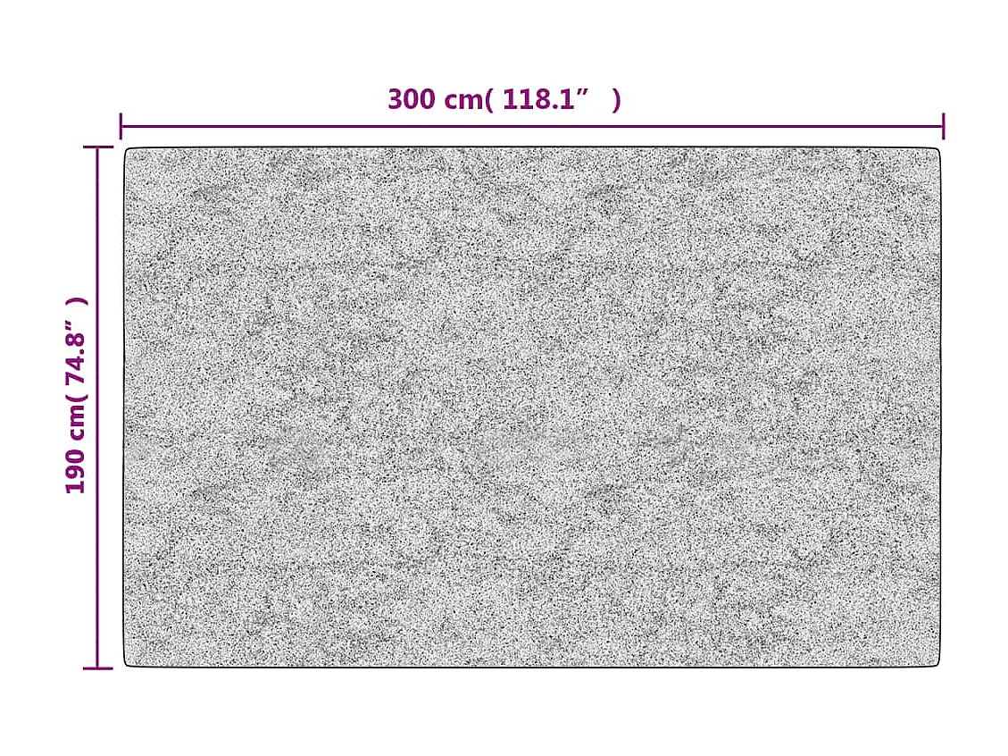 Tapis lavable antidérapant 190x300 cm anthracite