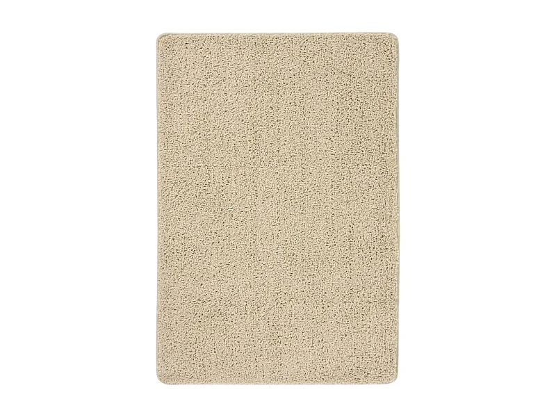 Tapis shaggy antidérapant crème 160x230 cm