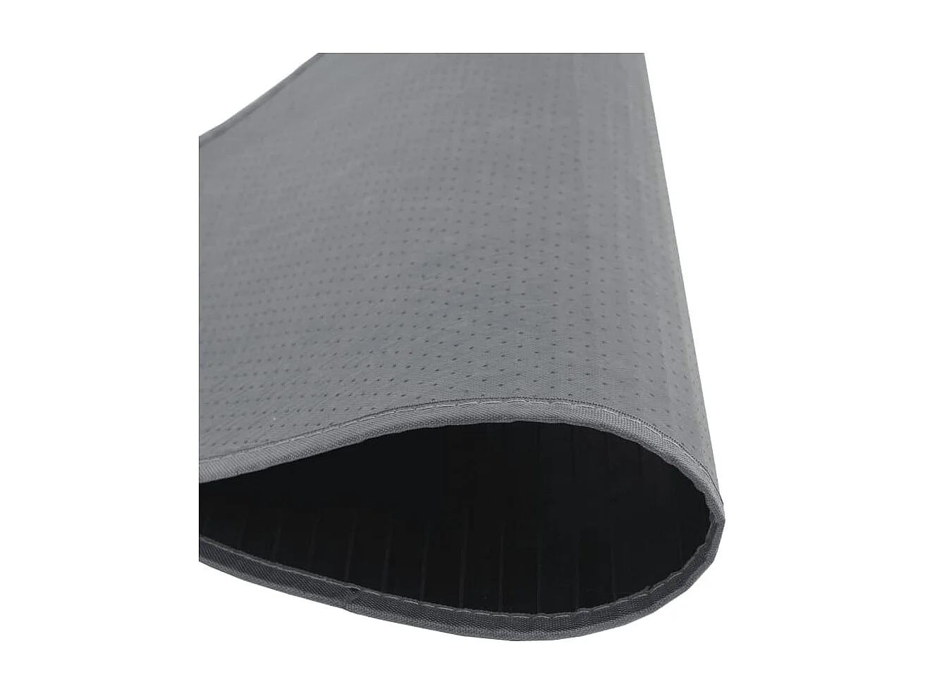 Tapis rond gris 80 cm bambou