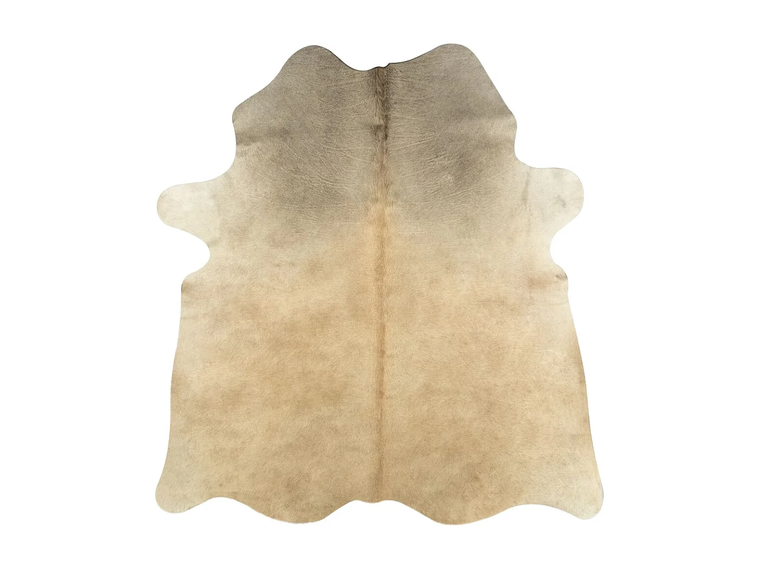 Alfombra de piel de vaca auténtica beige 150x170 cm