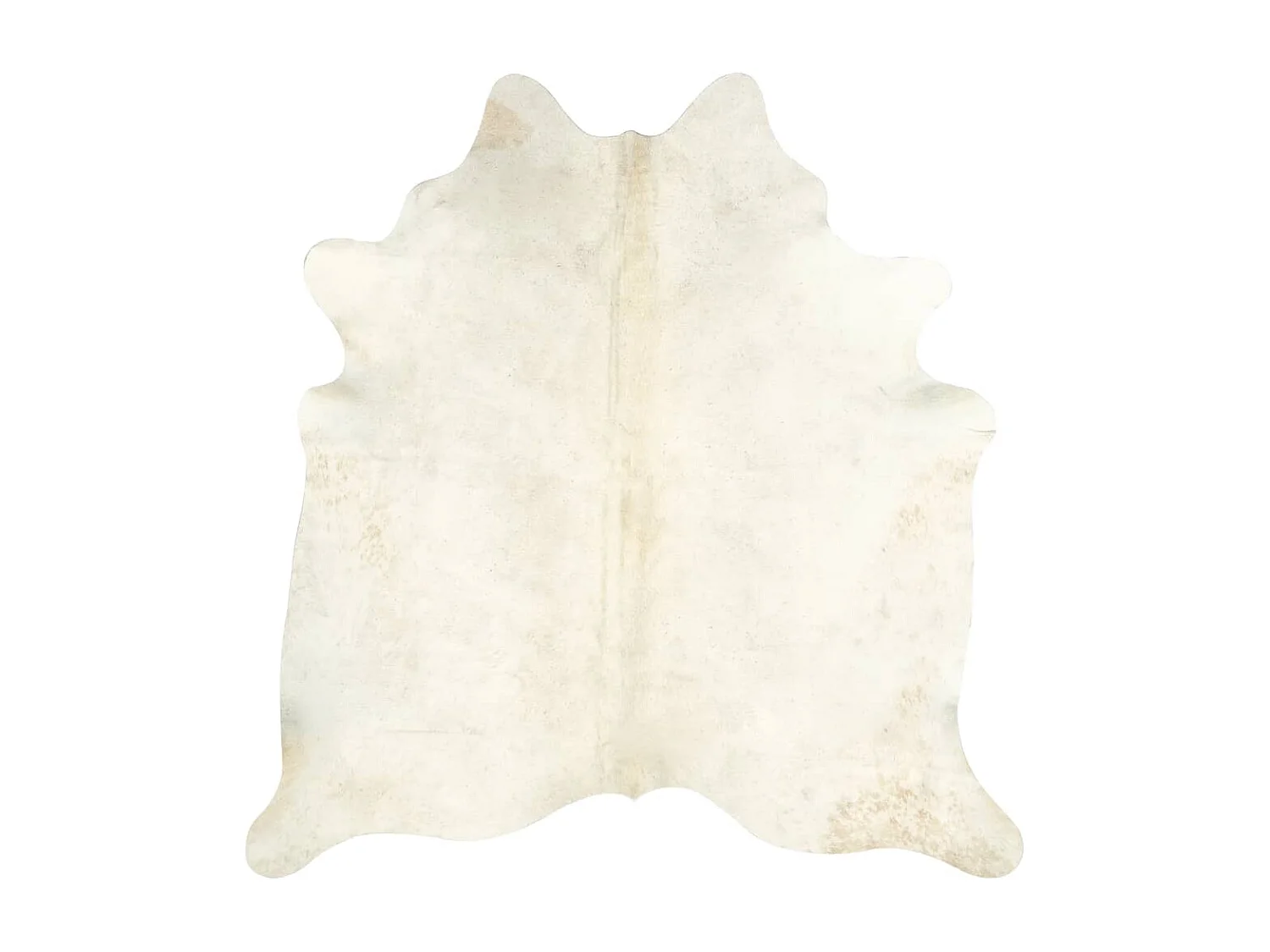 Alfombra de piel de vaca auténtica beige 150x170 cm