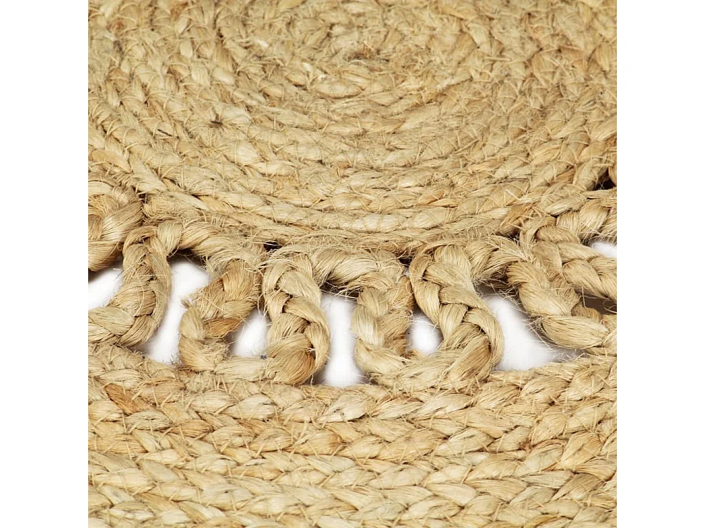 Tapis fait à la main jute tressée 120 cm