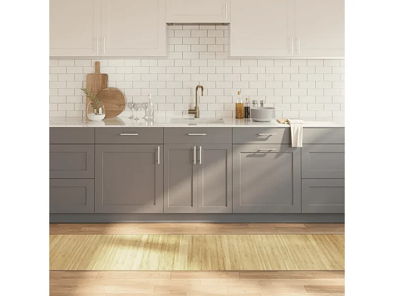 Tapete retangular 70x1000 cm bambu cor natural clara