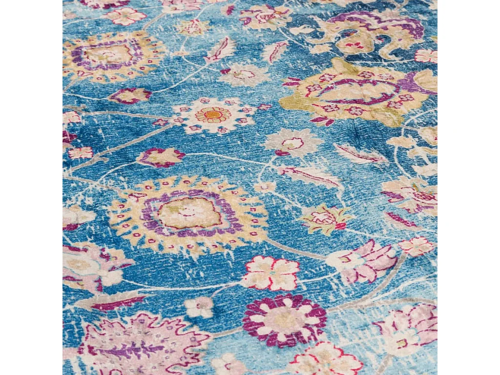 Tapis lavable multicolore 80x300 cm antidérapant