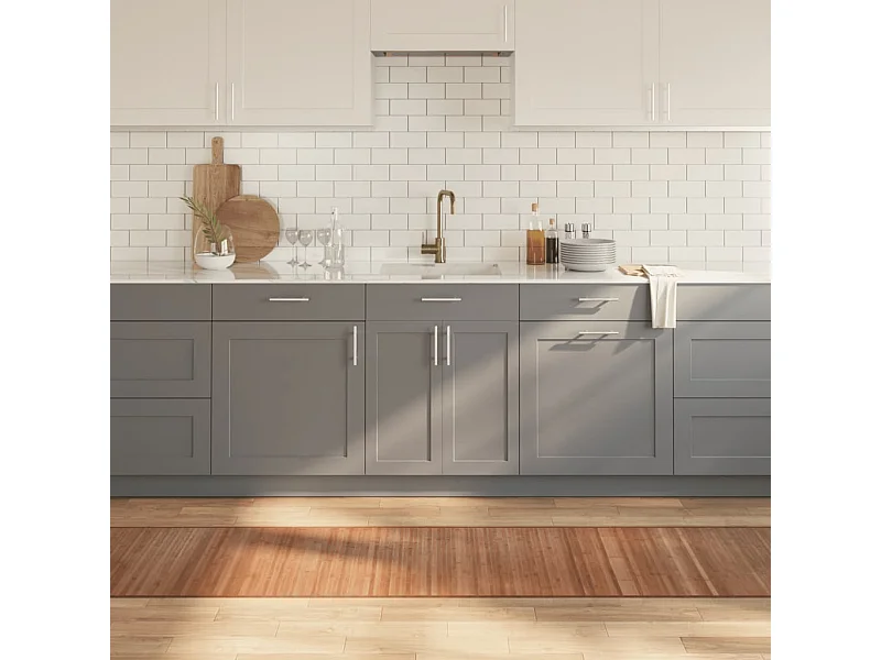 Tapete retangular 60x300 cm bambu cor natural