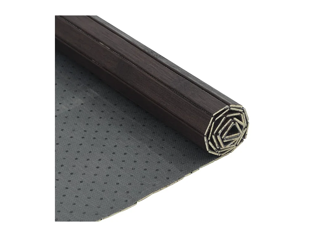 Tapete retangular 60x500 cm bambu castanho-escuro