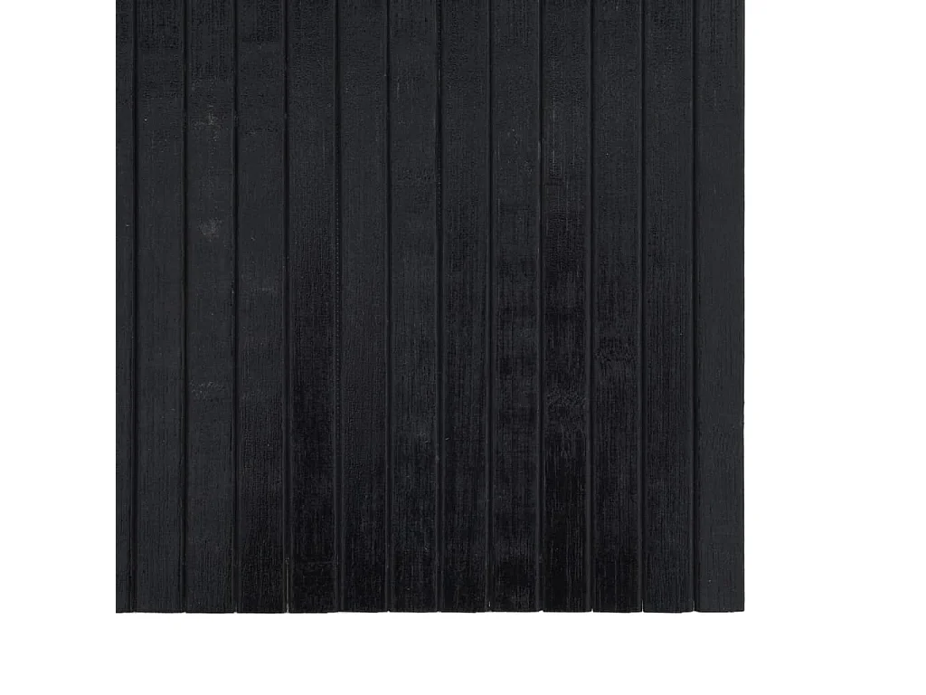Tapis rectangulaire noir 60x100 cm bambou