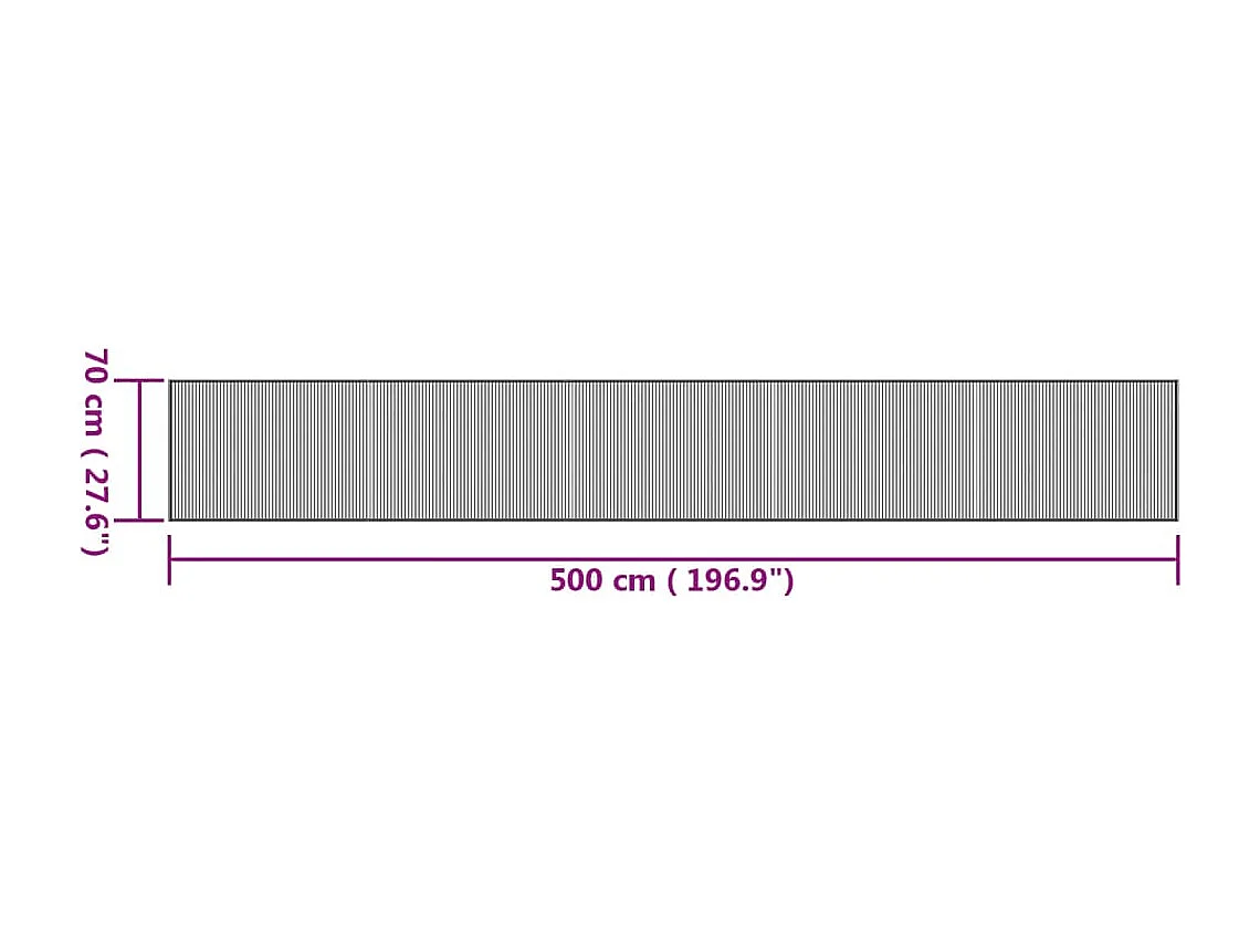 Tapete retangular 70x500 cm bambu cor natural