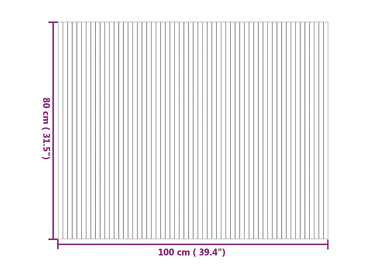 Tapete retangular 80x100 cm bambu cor natural