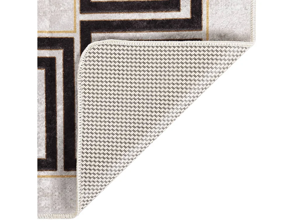 Tapete lavável antiderrapante 80x150 cm bege-claro