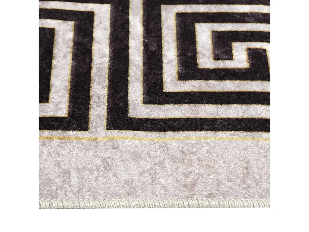 Tapete lavável antiderrapante 80x150 cm bege-claro