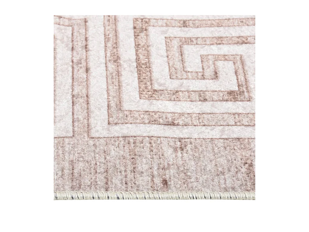 Tapis lavable antidérapant 160x230 cm beige