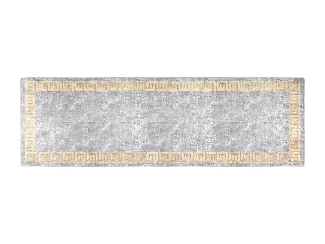 Alfombra lavable antideslizante gris 80x300 cm